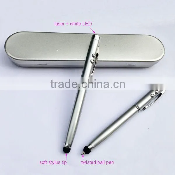 Fibermesh Capacitive Touchscreen Stylus with Laser Pointer and Ballpoint Pen for All Capacitive Touchscreen Devices