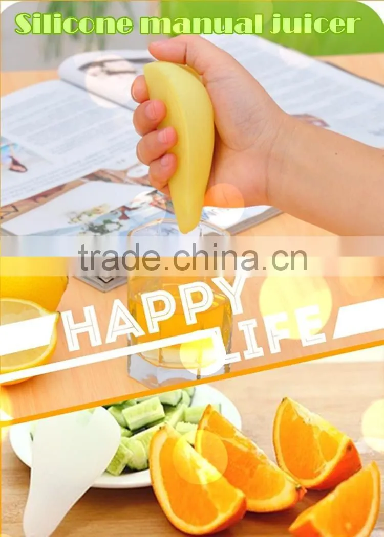 Cheap price food grade durable silicone hand press juicer squeezer