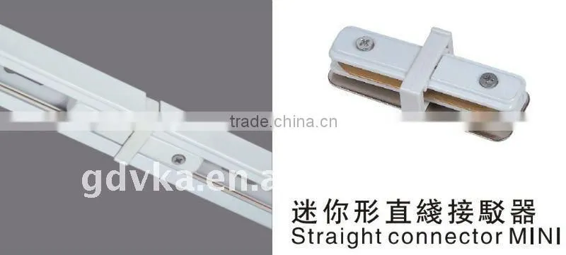 2 line X-connector track rails with easy installation