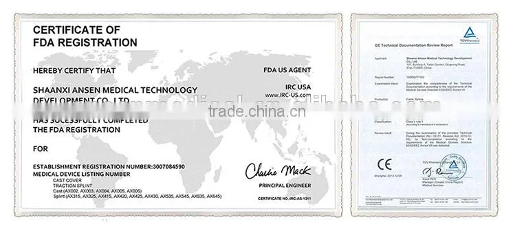 Hot Selling Moisture Resistant Medical Consumbles Orthopedic Fiberglass and Polyester Casting Tape