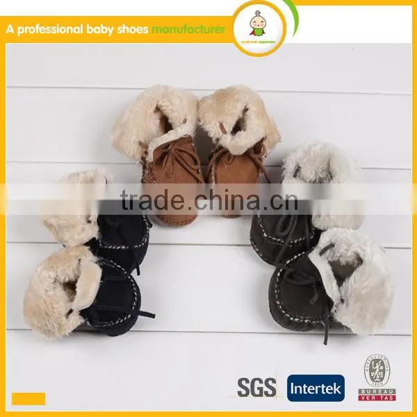 wholesale shoes soft Genuine Leather cotton yarn baby shoes for alibaba in spanish