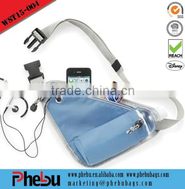 Cheap small solar panel sport waist bag(WST16-007)