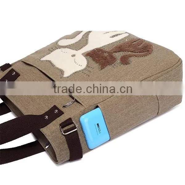 Top Quality Fashion Design Ladies Cotton Canvas Tote Bag Woman Shoulder Bags