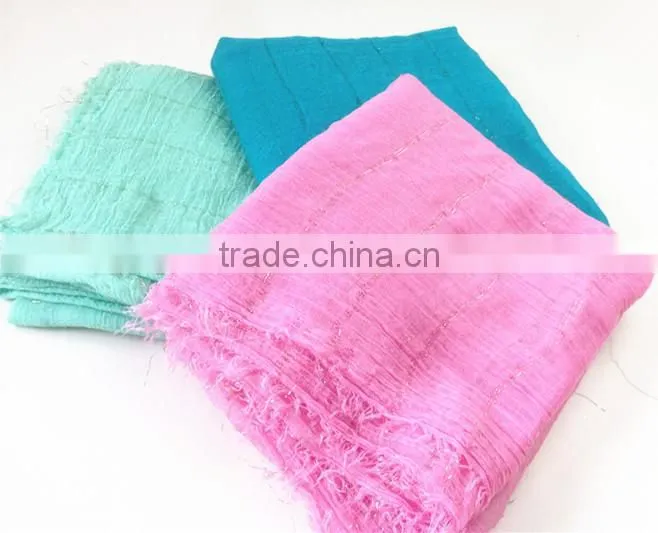 100%viscose pretty pink glittering neck scarf