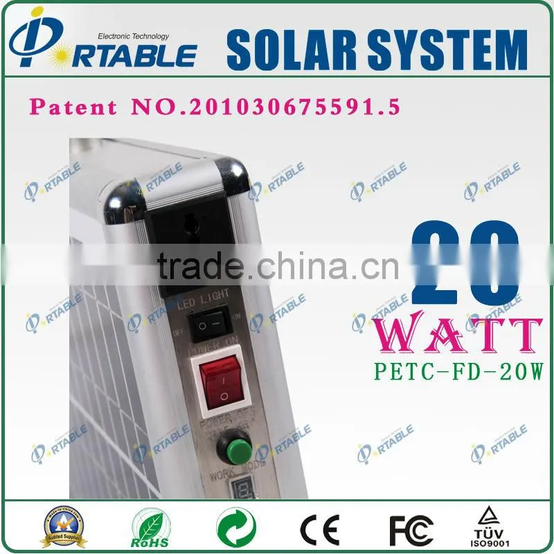 High quality ! 20W Portable Solar power System generating for outdoor use