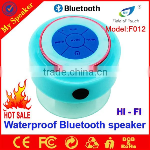 F012 black/orange color floating waterproof bluetooth speaker