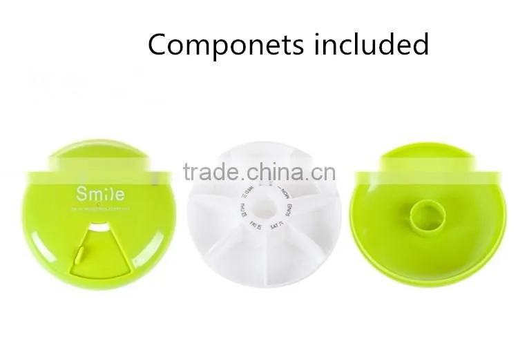 Quality New Arrival Plastic Pill Splitter Weekly Pill Box