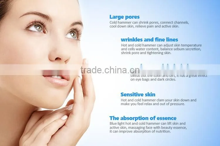 Facial beauty machine LED Hot And Cold Hammer for skin care