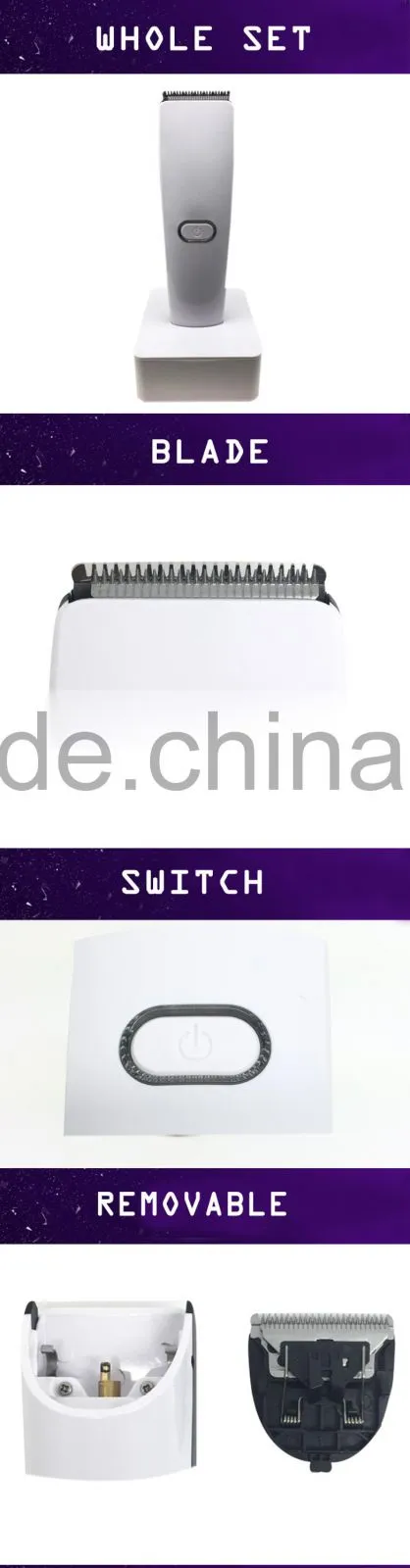 High Tech Rechargeable Lithium Ion Battery hair sharpener machine scissors