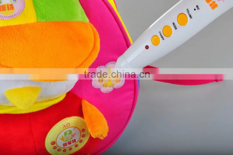 Lovely practical educational Kids school bag with wheels for girls plush child schoolbag