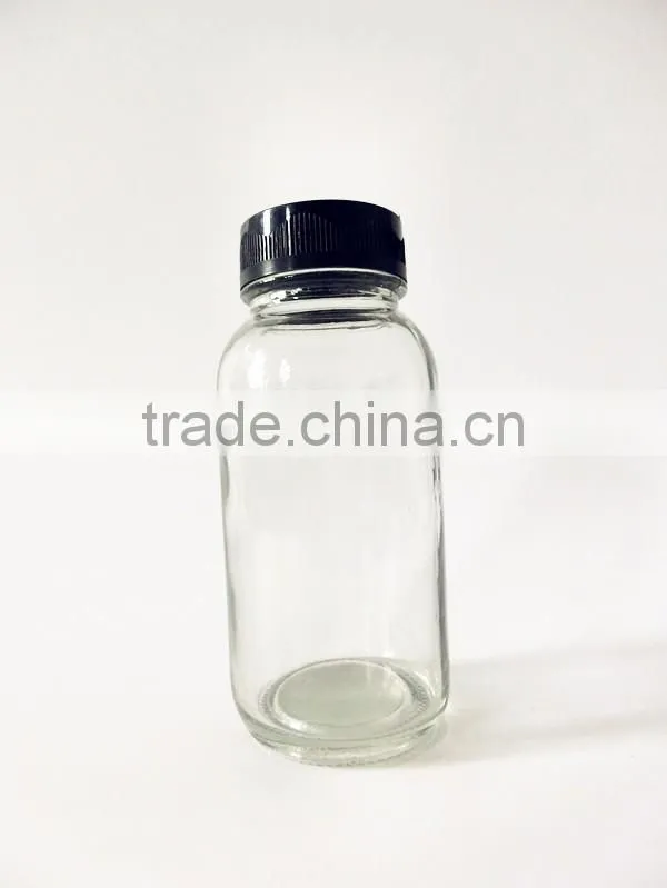 150ml mini white glass packaging empty bottle with twist lid
