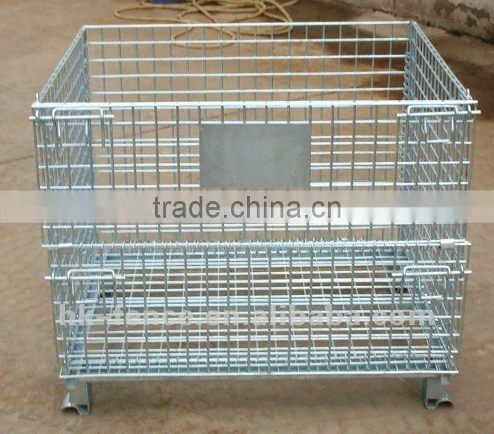 galvanized wholesale folding metal turnover basket