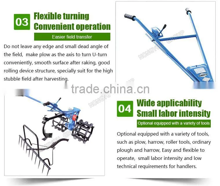Chinese OEM Manual Tiller Hand Rotary Cultivator Low Price Hand Plough Machine For Paddy Field 1Z-20