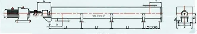 Pipe type screw conveyor machine for material conveying use