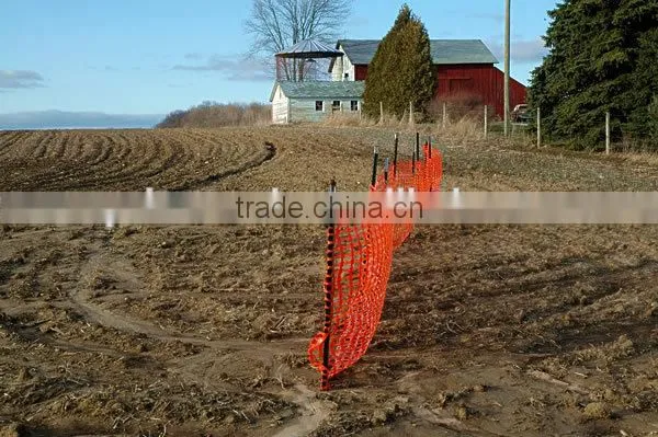 High Visibility Orange Plastic Safety Fence For Sale