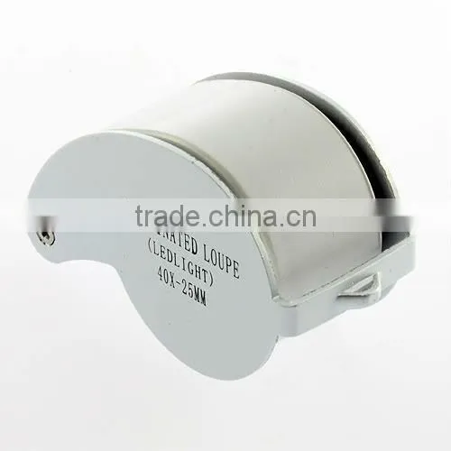 40X 25mm POWER JEWELER LOUPE LED LOOP MAGNIFIER MAGNIFING GLASS LIGHTED