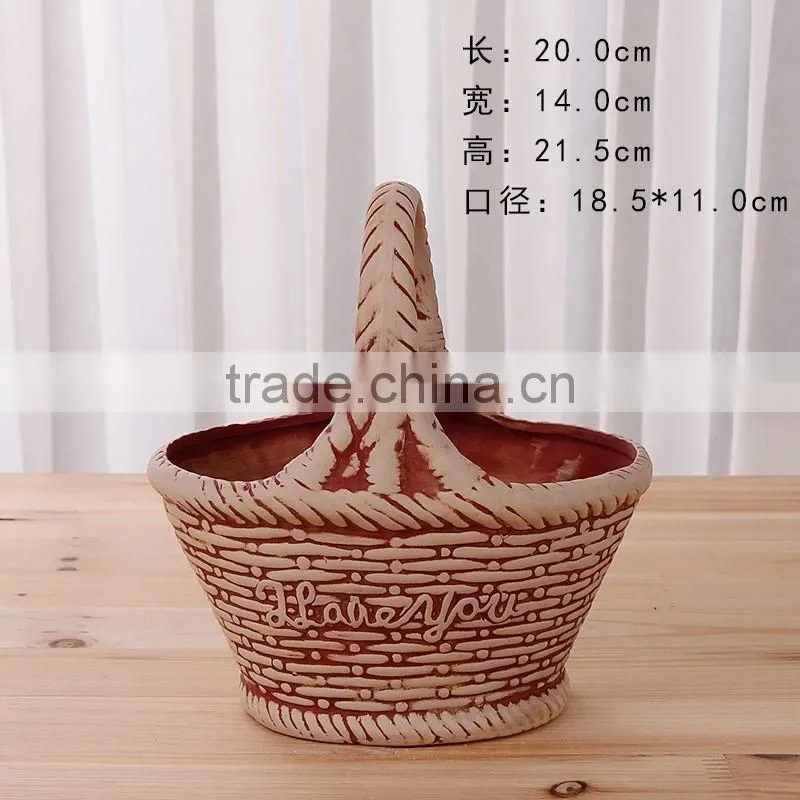 Ceramics Flower Pot for Home Office Desk Garden Decoration