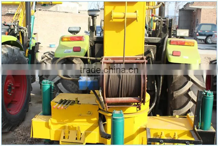 Hydraulic digger on Cobblestone soil layer
