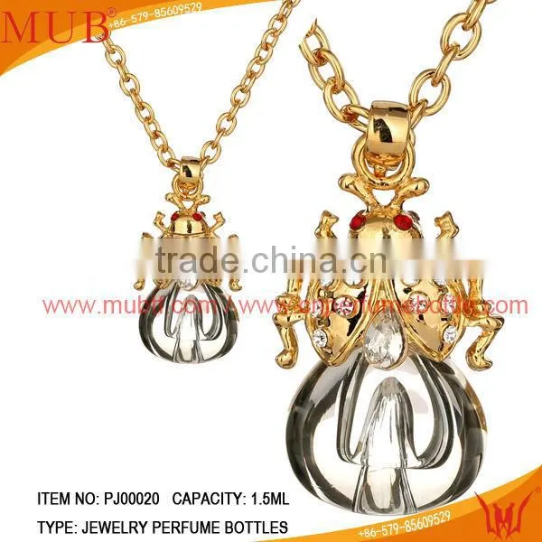 Ladybird Shape Jewelry Pendant Glass Perfume bottle jewelry