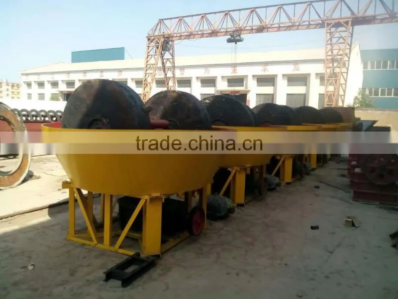 High efficiency gold ore milling wet pan mill with installation service