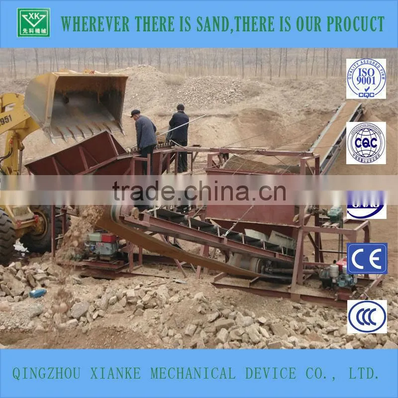 movable sand screen machine