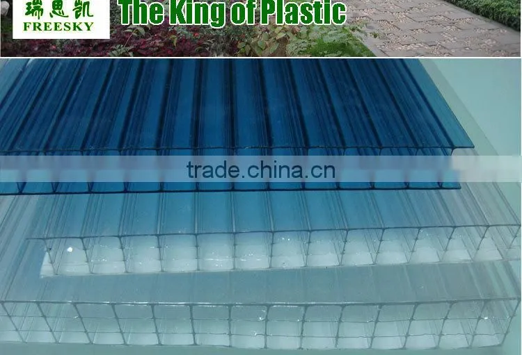 Guangzhou BEGREEN clear twinwall polycarbonate sheet, plastic roofing panels