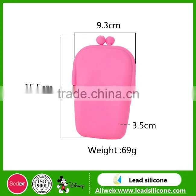 New design Fashion wholsale colorful silicone card holder wallet
