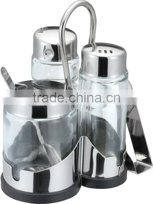 Stainless Steel Pepper Storage Jar With Handle