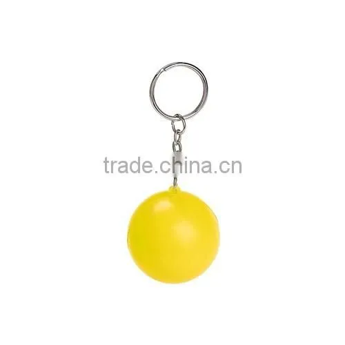 Portable foam rubber anti stress keyring with pu ball