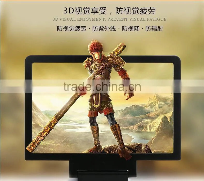 2015 New Arrival 3D Enlarged Screen Magnifier For Mobile Phones Fasion Design Stand For Mobile Phone Screen 4.7 Comes to Be 8.2