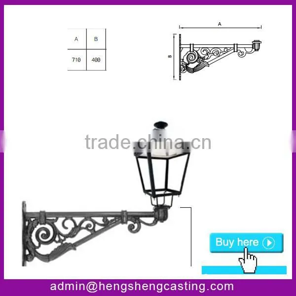 2017 hot sale antique aluminum garden lighting pole