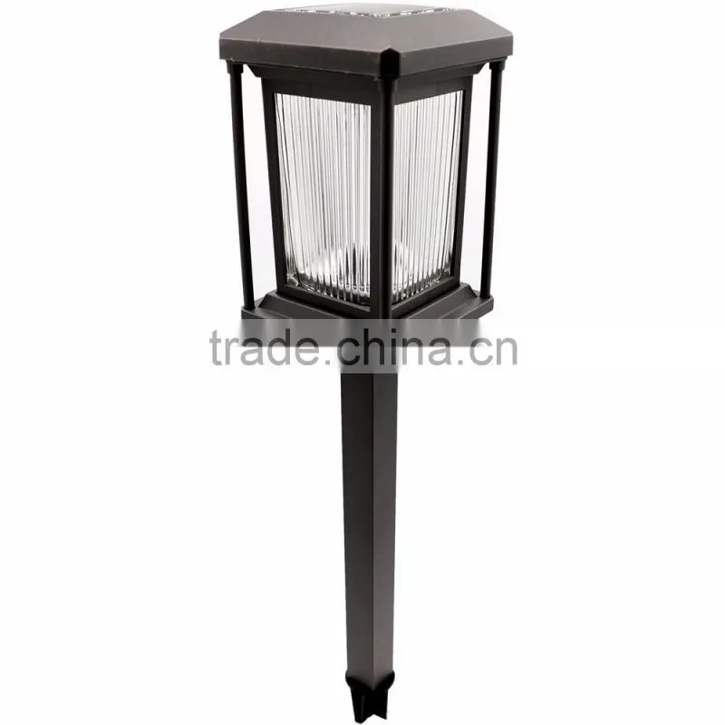 2pk Diecast Aluminum Solar Path Light Outdoor LED Landscape Lawn Garden Lamp -140 mm