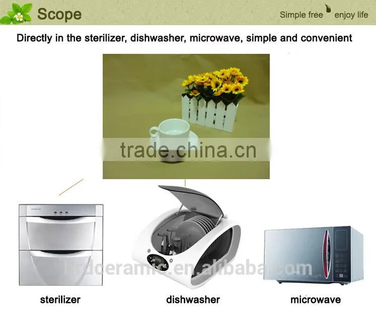 2014 fashion wholesale dinner ware Ceramic cups with saucer
