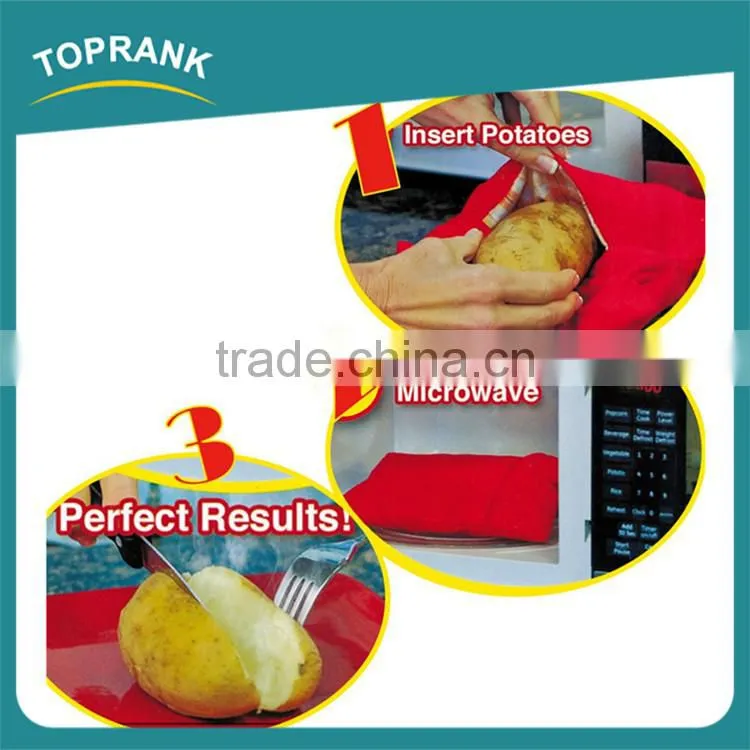 Hot selling as seen on tv red microwave oven cooking potato bag
