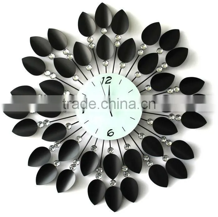 60*60CM metal diamond craft wall clock with CE