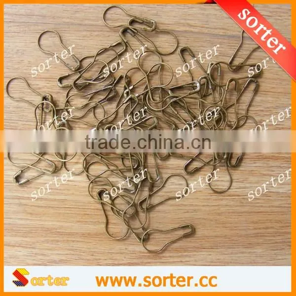 Antique Color Hot Sale Metal Pear Safety Pin for Children Cloth Decor