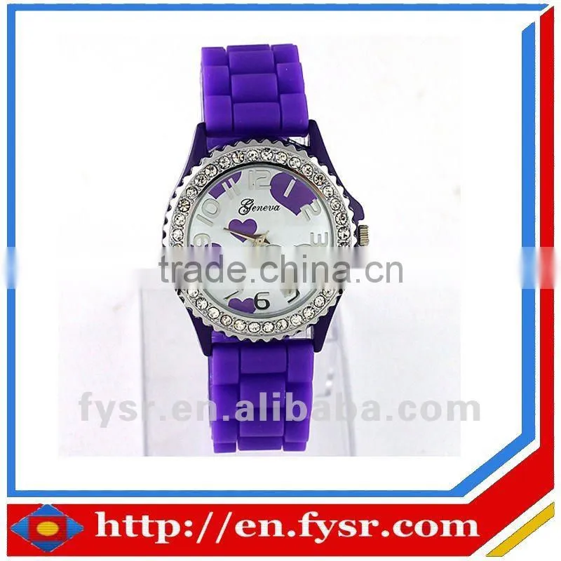 2012Hot sale!!! Fashionable colorful trendy novety blue silicone quartz watch