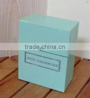 Metal seed box/ powder-coated/decal