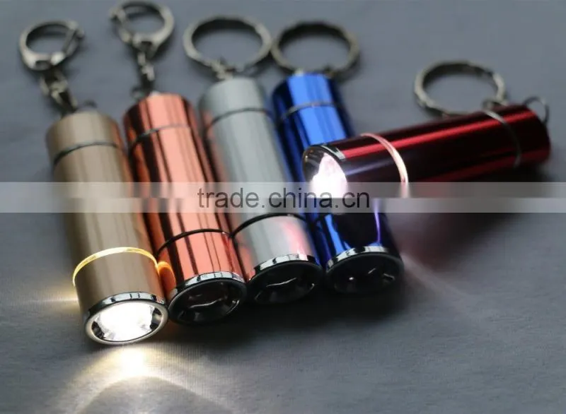 Super Mini Portable LED Flashlight Lamp Light Torch with Keychain / Keyring