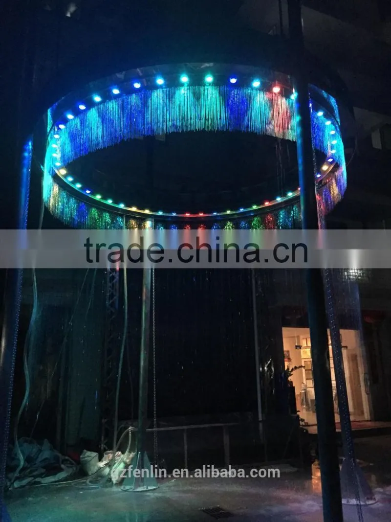 Waterfall writing and graphic digital water curtain fountain
