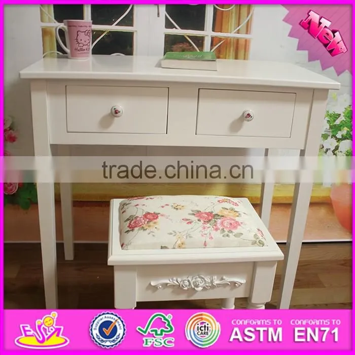 2016 wholesale high quality bedroom solid wooden table and chair set W08G187