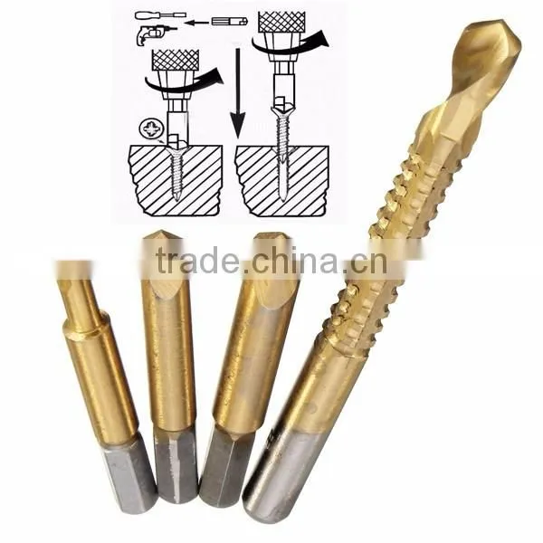 4pcs Damaged Screw Extractor & Milling Drills Set