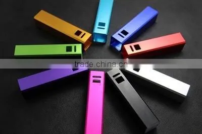 Mini Rechargeable 2600mAh Cuboid Shape Portable Metal Sales Promotion Gift Power Bank