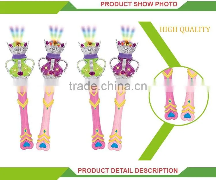 New product pink plastic musical light magic wand toy
