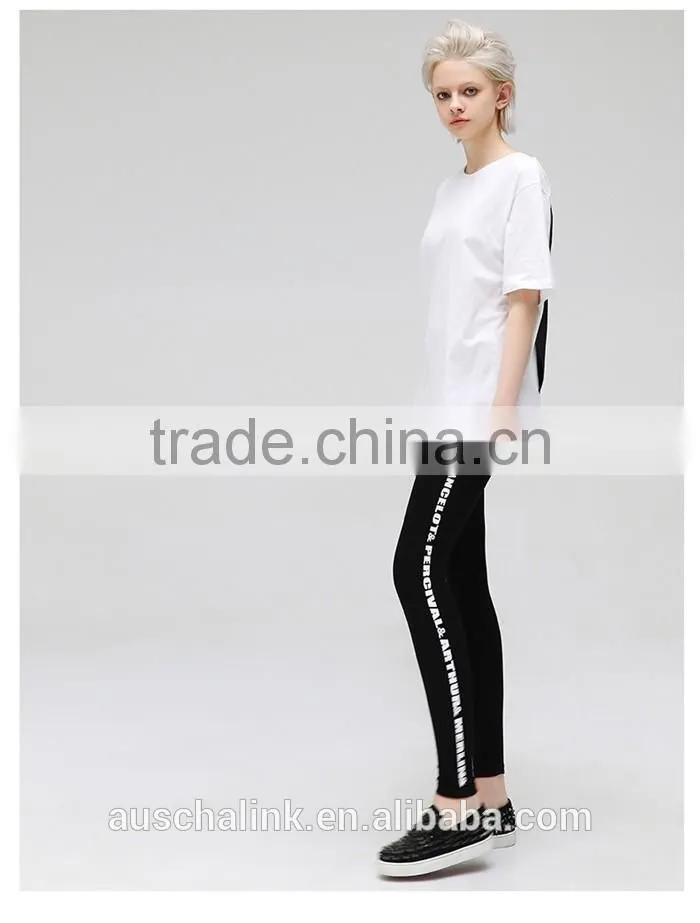 newest wholesale ladies cheap alphabet print cotton pants customized
