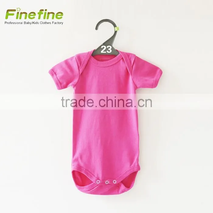 Summer Baby Clothes Eco Bamboo Clothes Short Sleeve Plain Baby Romper Pattern