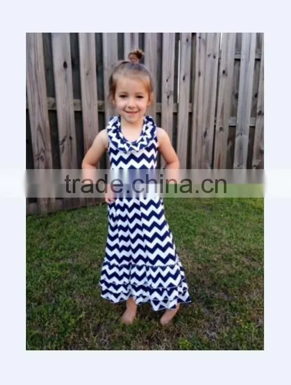 baby dress girls sleeveless dress toddler chevron cotton skirt maxi halter children A-line cotton clothes on sale