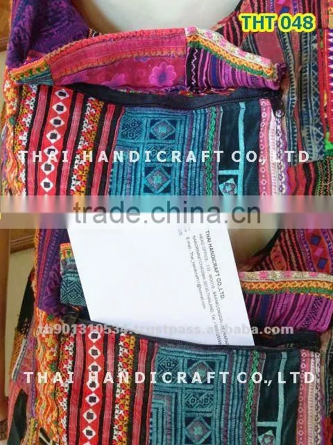 Hmong Large Cotton Shoulder Bag Hippie Boho Sling Crossbody