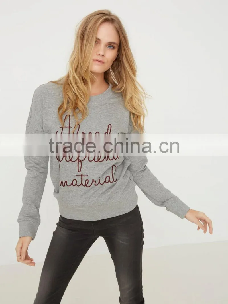 2016 wensfashion costume women leather and LightGrey long sleeved sweatshirt with hood