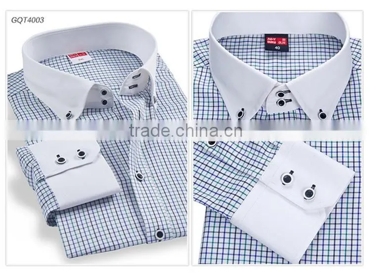 Latest shirt designs for men 2015 long sleeve stripe casual business man shirt